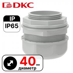 Переходник армированная труба-коробка, IP65, 1и1/2, д.40мм  DKC / ДКС