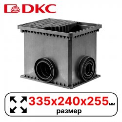 Смотровой переходной колодец без дна для двустенн. труб 335х240х255