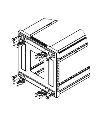 Установка ролика в цоколь шкафа