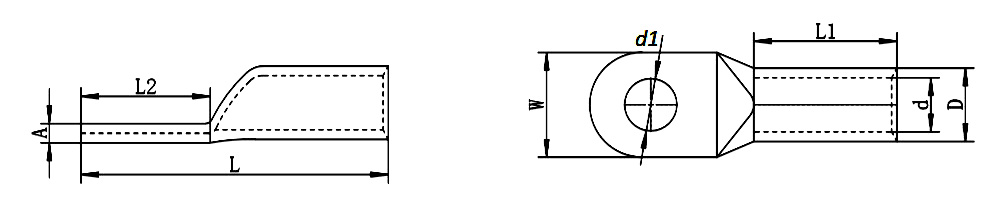 Чертеж кабельного наконечника ТМЛ