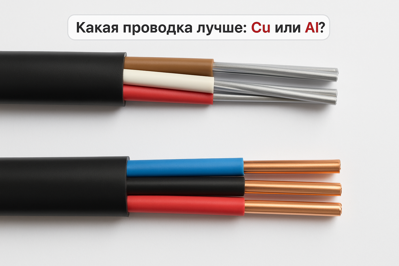 Какая проводка лучше медная или алюминиевая?