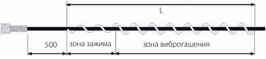 Виброгаситель-спираль PSVD 083.  диаметр 8,31-11,69 мм