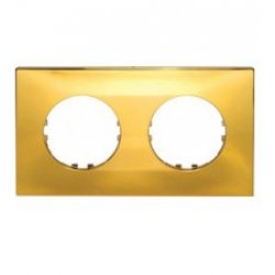 Рамка 2-постовая квадрат (золото) Vintage Экопласт-Quadro