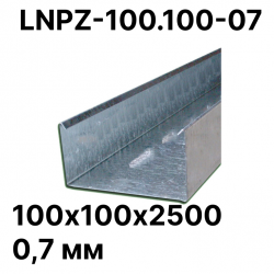 Лоток неперфорированный 100х100х2500 0,7 мм LNPZ-100.100-07 RC19