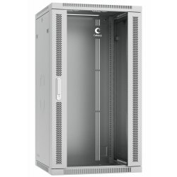 Cabeus SH-05F-22U60/60-R Шкаф телекоммуникационный настенный разобранный 19 22U 600x600x1082mm (ШхГхВ) дверь стекло, цвет серый (RAL 7035)
