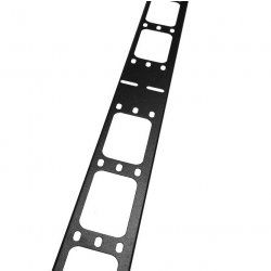 ТЕЛКОМ ОКВ.47.75.9005М Органайзер кабельный вертикальный в шкаф 47U, ширина 75мм, металлический с окнами, цвет чёрный (RAL9005М)