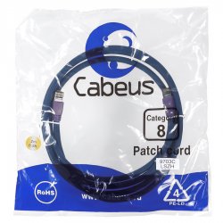 Cabeus PC-SSTP-RJ45-Cat.8-2m-LSZH Патч-корд S/FTP, категория 8 (40G, 2000 MHz), 2xRJ45/8p8c, экранированный, синий, LSZH, 2 мPC-SSTP-RJ45-Cat.8-2m-LSZH фото